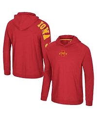 Colosseum Men's Cardinal Iowa State Cyclones Back Business Long Sleeve Raglan T-Shirt