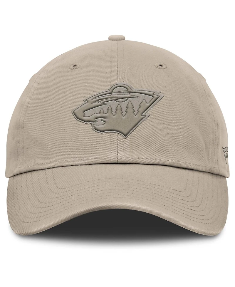 Fanatics Men's Tan Minnesota Wild Authentic Pro Road Adjustable Hat