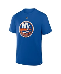 Fanatics Men's Mathew Barzal Royal New York Islanders Authentic Stack Name Number T-Shirt