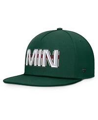 Fanatics Men's Green Minnesota Wild Authentic Pro Rink Team Code Snapback Hat