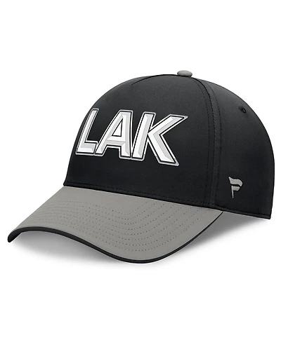 Fanatics Men's Black/Gray Los Angeles Kings Authentic Pro Rink Team Code Flex Hat