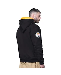 Starter Men's Black Pittsburgh Steelers Big Shot Full-Zip Double Hoodie