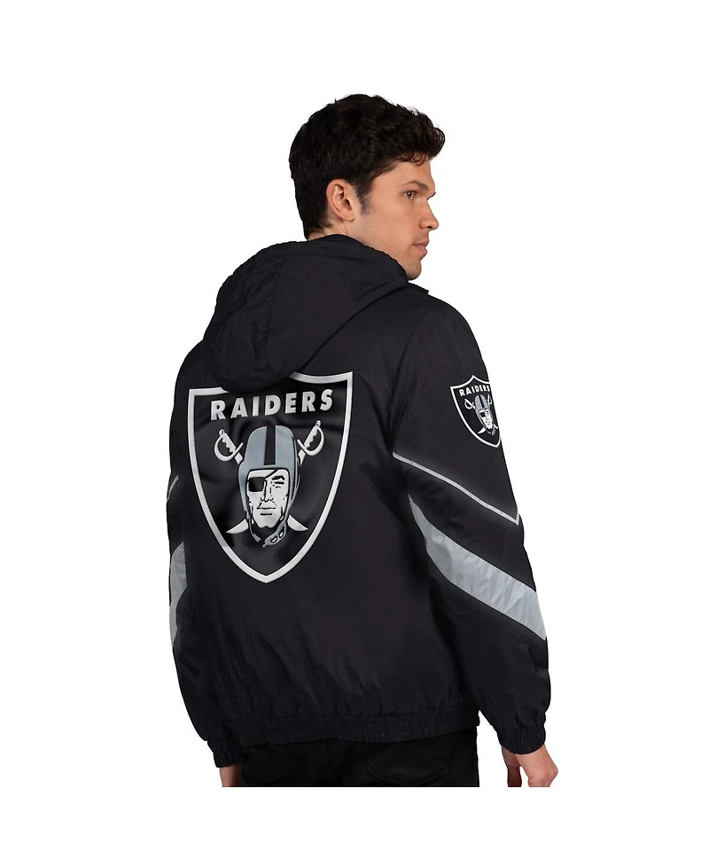 Starter Men's Black/Silver Las Vegas Raiders Thursday Night Gridiron Full-Zip Jacket