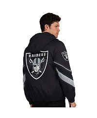 Starter Men's Black/Silver Las Vegas Raiders Thursday Night Gridiron Full-Zip Jacket