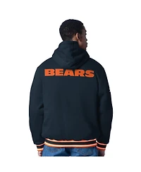 G-iii Sports by Carl Banks Men's Navy Chicago Bears Power Forward Commemorative Fleece Full-Zip Hoodie