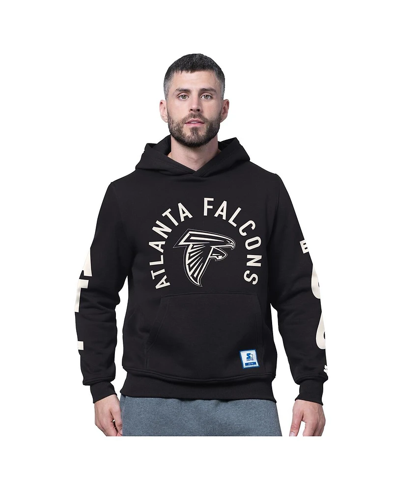 Starter Men's Black Atlanta Falcons Handoff Fleece Hoodie Sweatshirt