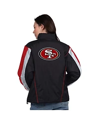 Starter Women's Black/Scarlet San Francisco 49ers Thursday Night Gridiron Half-Zip Jacket