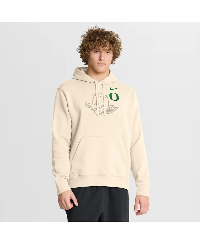 Nike Men's Cream Oregon Ducks Campus Shadow Hoodie