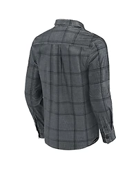 Fanatics Men's Darius Rucker Collection by Gray Minnesota Vikings Micro Corduroy Plaid Button Up Shirt
