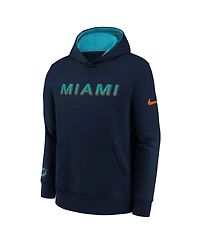 Nike Big Boys and Girls Pitch Blue Miami Dolphins 2025 Rivalries Collection Club Hoodie