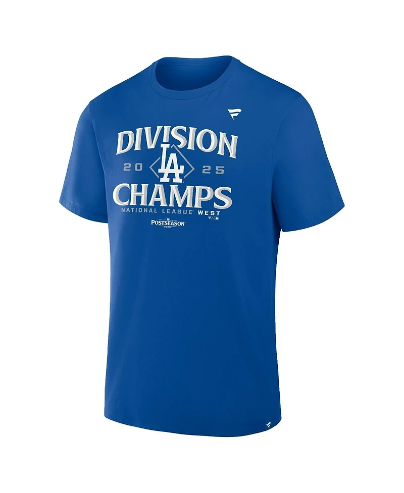 Fanatics Men's Royal Los Angeles Dodgers 2025 Nl West Division Champions Locker Room T-Shirt