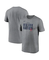 Nike Men's Heather Charcoal Boston Red Sox 2025 Mlb Postseason Legend Dri-fit T-Shirt