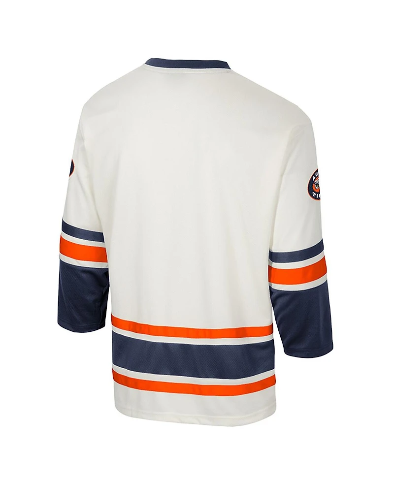 Colosseum Men's Cream Auburn Tigers Puck Proud Fashion Hockey Jersey