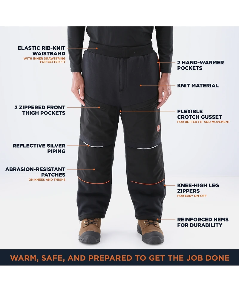 RefrigiWear Men's PolarForce Insulated Sweatpants - Lightweight, Moisture-Wicking, Durable Cold Weather Performance Workwear