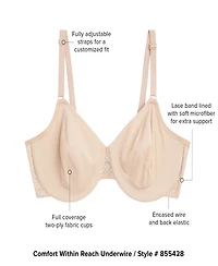 Wacoal Comfort Reach Seamless Underwire Bra