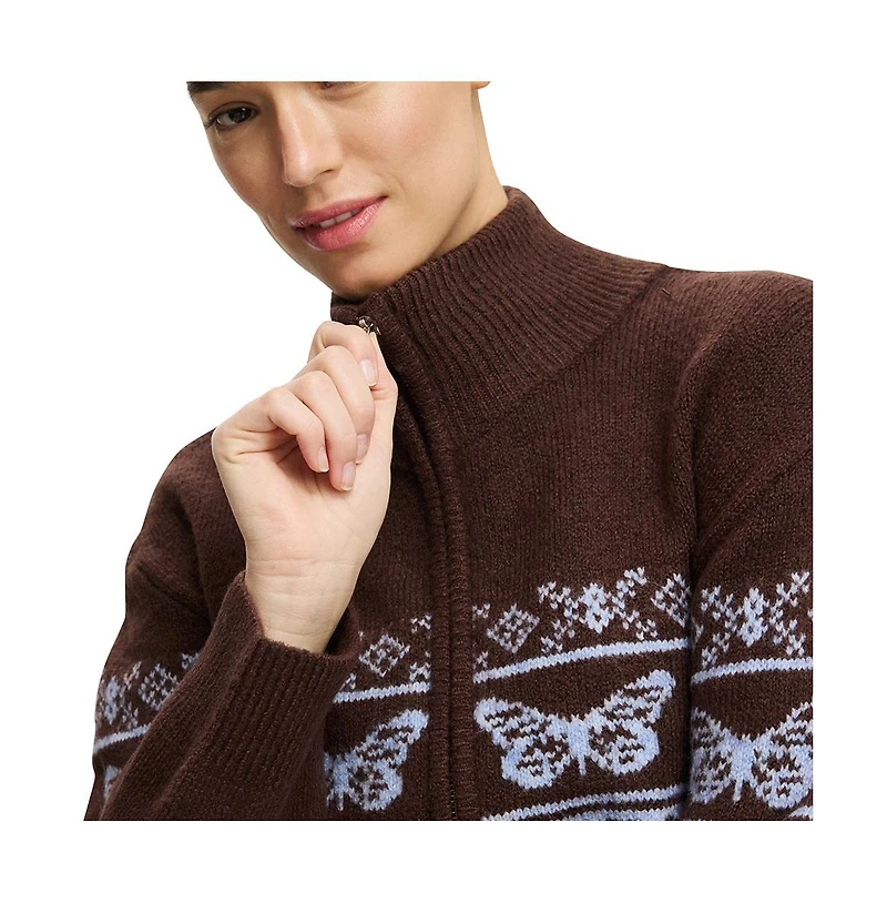 Cotton On Women's Intarsia Knit Bomber