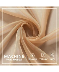 GoodGram Montauk Accents 2 Piece Grommet Top Summery Sheer Voile Window Curtain Panels For Extra Long & Taller Windows