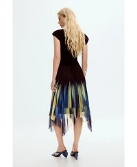 Desigual Women's Asymmetric combined dress