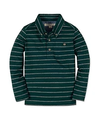 Hope & Henry Little and Big Boys' Organic Long Sleeve Jersey Knit Polo Shirt