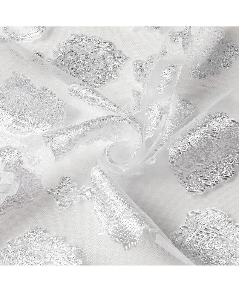 Moroccan Accents by Kate Aurora 1 Piece Rod Pocket Clipped Elegant Sheer Curtain Panel