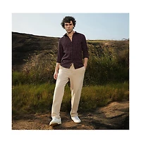 Campus Sutra Men's Mocha Brown Graph-Check Shirt