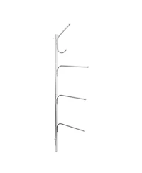 Household Essentials Hinge-It Clutterbuster Steel Valet Family Towel Bar, Silver