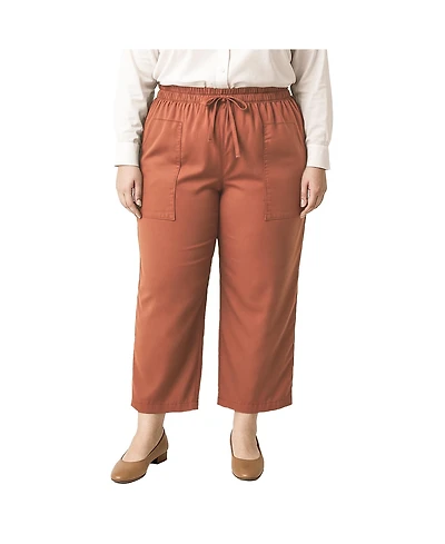 Standards & Practices Plus High Waist Wide Leg Pull-On Pants