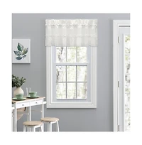 Ellis Curtain Madelyn Ruffled Victorian 1.5" Rod Pocket Valances for Windows 60" x 16" Natural