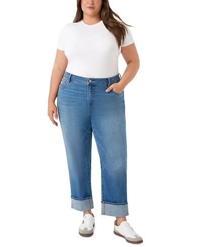Seven7 Plus Vintage Straight Cuffed Jeans