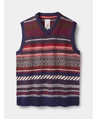 Aubin Fair Isle Slipover Wool Vest