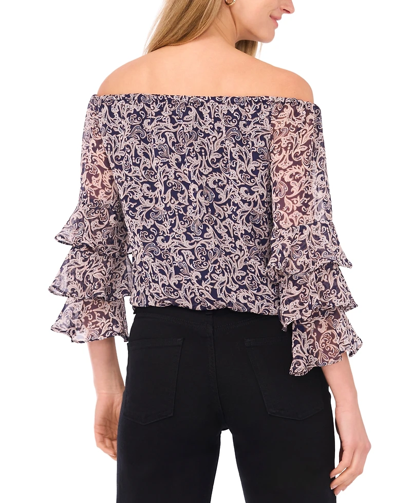 Sam & Jess Petite Off-The-Shoulder Ruffle Top