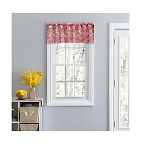 Ellis Segovia Printed Paisley Pattern on Ground 3" Rod Pocket High Quality Tailored Valance 50"x16" Red