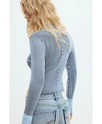Desigual Women's Striped button sweater
