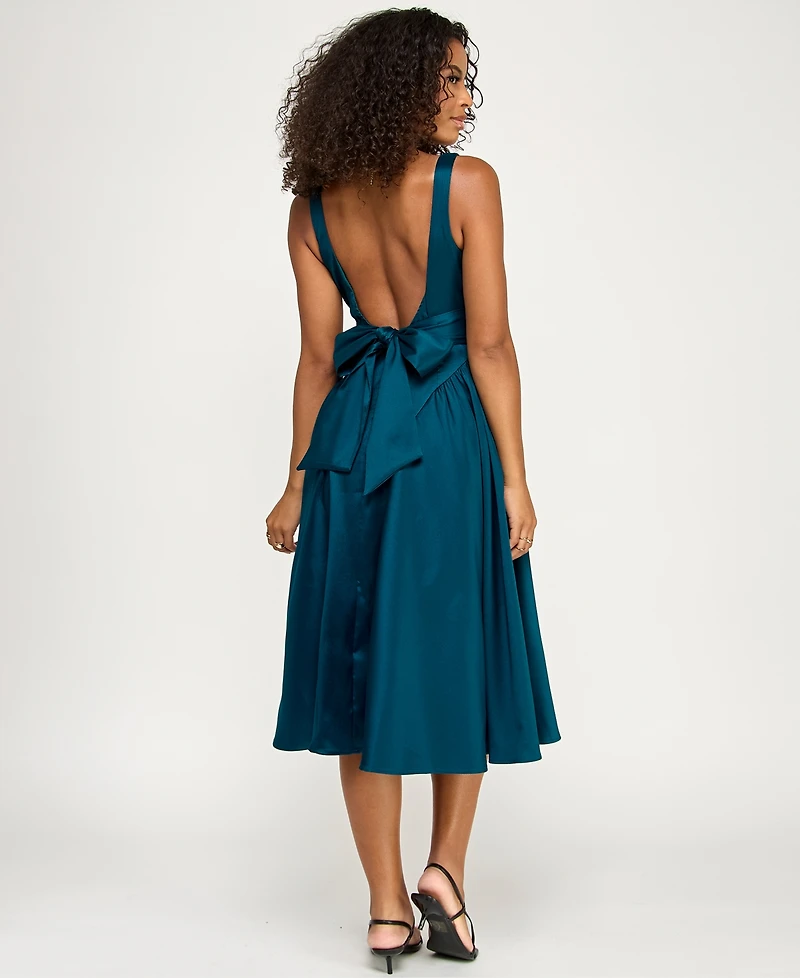 Katia Rae Juniors' Mikado Strapless Midi Dress