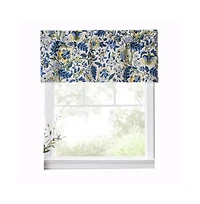 Ellis Curtain Regency Straight 3" Rod Pocket Valances for Windows 50" x 15" Blue