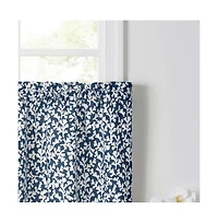 Ellis Curtain Sea Tumble Window Treatment 1.5" Rod Pocket 100% Cotton Curtain Tiers 50" x 36" Navy