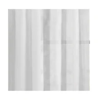 Ellis Curtain Cotton Voile 1.5" Rod Pocket Tailored Tier Pair for Windows 80" x 45" White