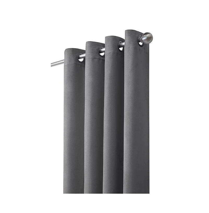 Thermaplus Navar Blackout Window Treatment Grommet Curtain Panel for Bedroom Livingroom 54" x Dark Grey