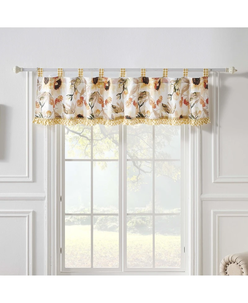 Greenland Home Fashions Somerset Ruffle Trimmed Window Valance 84" x 19" Gold by Greenland Home Fashion