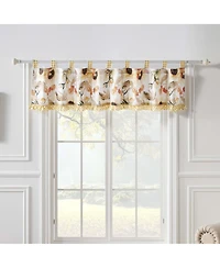 Greenland Home Fashions Somerset Ruffle Trimmed Window Valance 84" x 19" Gold by Greenland Home Fashion