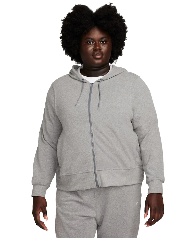 Nike Plus Size Dri-fit One Full-Zip French Terry Hoodie