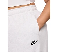 Nike Plus Sportswear Club Fleece Mid-Rise Wide-Leg Sweatpants