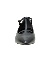 Celia | Pointed toe T-Strap Kitten Heel Pump