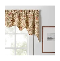 Ellis Curtain Regency Swag Shaped 3" Rod Pocket Valances for Windows 50" x 30" Antique