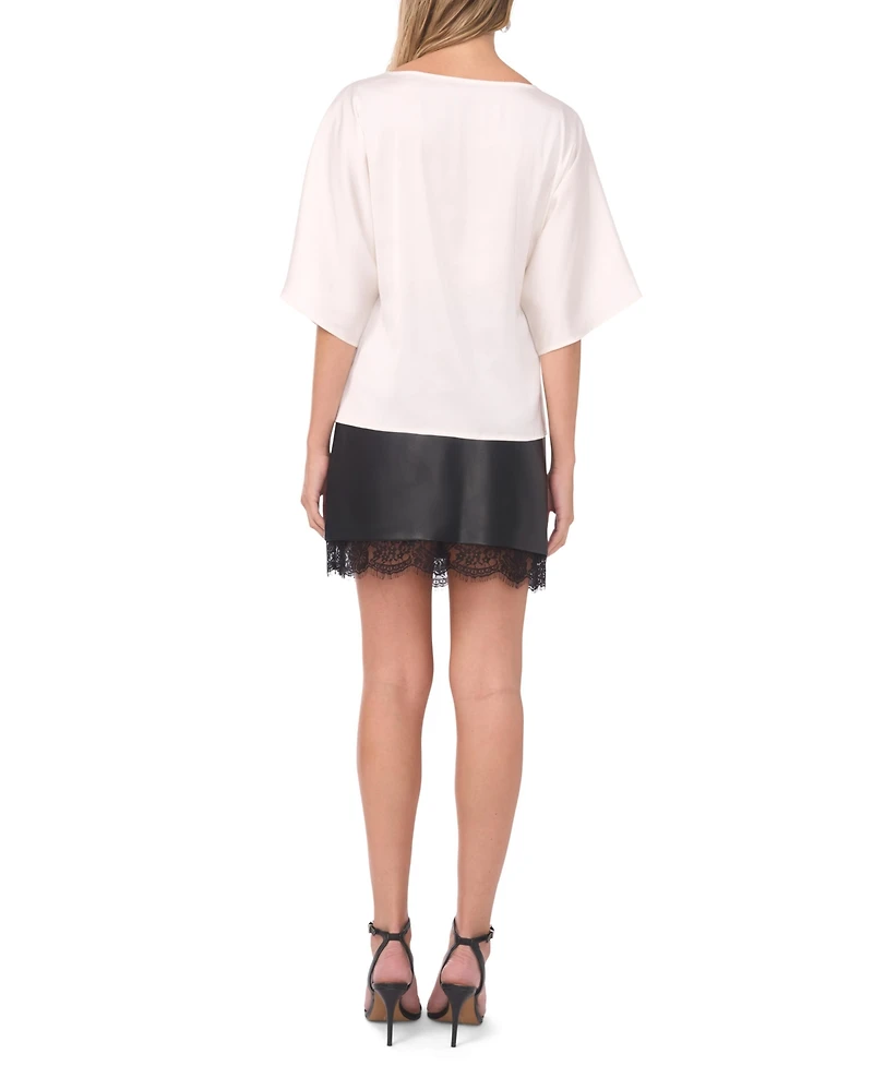 Vince Camuto Women's Boat Neck 3/4-Sleeve Top