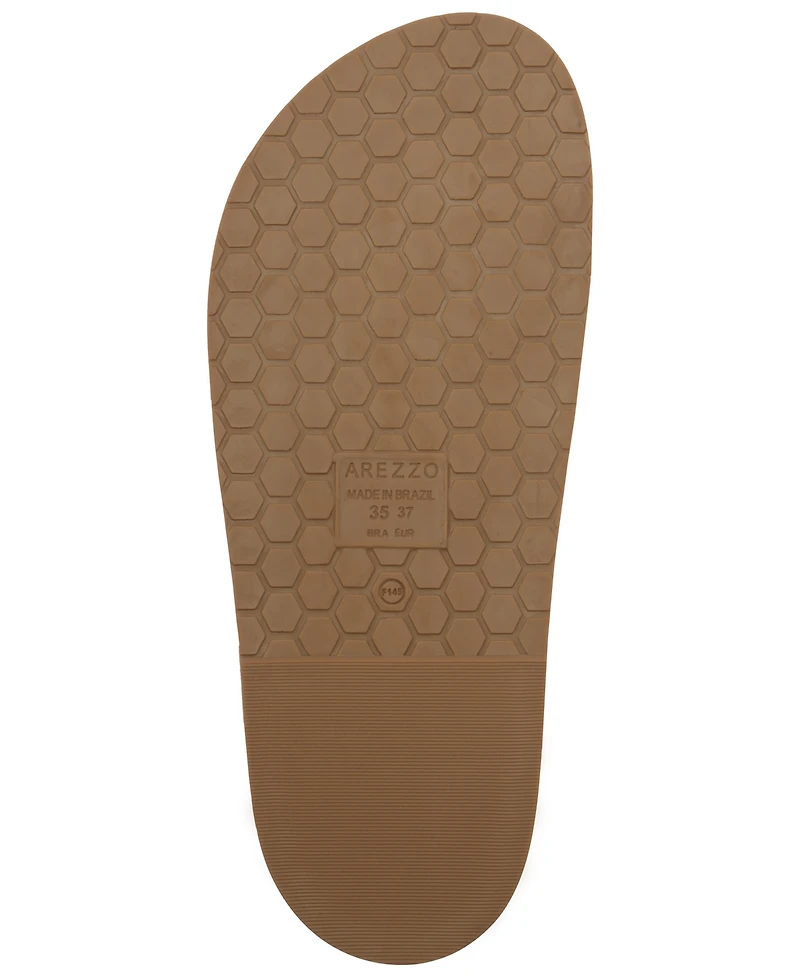 Arezzo Women's Rayna Round Toe Flat Sandals