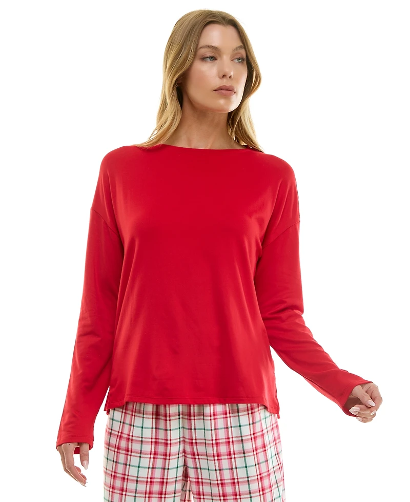 Roudelain Women's Long-Sleeve Drop Shoulder Top