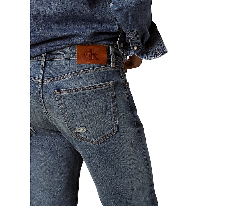 Calvin Klein Men's Standard Straight-Fit Stretch Jeans