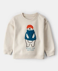 Carter's Boys Toddler 2T-5T DayDream Bear Pull-On Sweatshirt