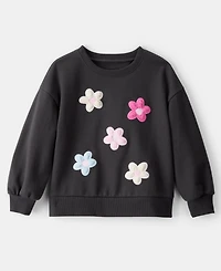 Carter's Girls Toddler 2T-5T Floral Long-Sleeve Pull-On Sweatshirt